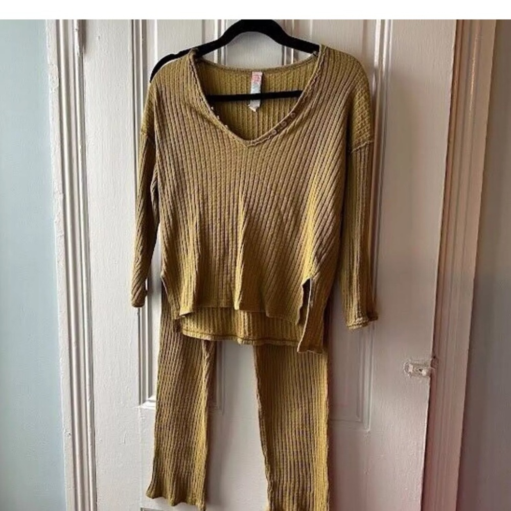 Free people beach matching cozy lounge set